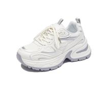 Women's Platform Trainers Lightweight Comfort Casual Work Walking Running Gym Shoes Fashion Sneakers Beige 4