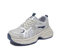 Women's Platform Trainers Lightweight Comfort Casual Work Walking Running Gym Shoes Fashion Sneakers Blue 6.5