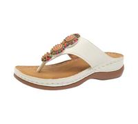 Women's Platform Wedge Flip Flops Slip On Lightweight Chunky Thong Sandals Open Toe Comfort Cushioned Walking Shoes Arch Support Comfort Dressy Prom Wedding Party Sliders Daily Wear 2026 White