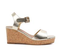 Womens Platform Wedge Heel Sandals Ladies Mid High Strappy Cork Wedges Office Work Party Heels Peep Toe Wide Fit Casual Buckle Strap Sandal