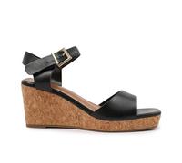 Womens Platform Wedge Heel Sandals Ladies Mid High Strappy Cork Wedges Office Work Party Heels Peep Toe Wide Fit Casual Buckle Strap Sandal