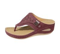 Womens Platform Wedge Sandals Lightweight Slip on Walking Shoes Women's Open Toe Summer Casual Fashion Fish Mouth In The Heel Thick Bottom Slope Ladies Sandal Size 7