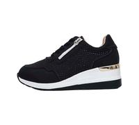 Women's Platform Winning Sneakers for Modern Style Casual Everyday Footwear with Comfortable All Season Design (Black, 5.5)