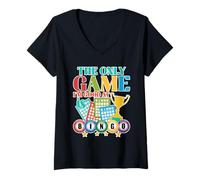 Womens Play Lottery Funny Bingo Apparel Bingo Playing Day Session V-Neck T-Shirt