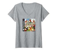 Womens PlayStation Ape Escape PS1 Video Game Cover Art V-Neck T-Shirt