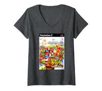 Womens PlayStation Jak and Daxter Japanese Video Game Art V-Neck T-Shirt