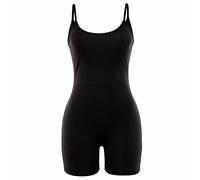 Womens Playsuit -Jumpsuits for Women Uk Sexy Suspender Slim Buttock Lifting Shorts Suspender Tight Fitting Vest Yoga Pants Can Be Worn Outside (Black L)