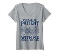 Women's Please Be Patient with Me I'm from The 1900s V-Neck T-Shirt