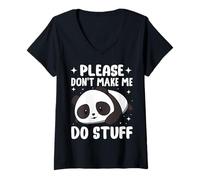Womens Please Don't Make Me Do Stuff V-Neck T-Shirt