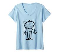 Womens Please Don't Make Me Look - Funny Fear of Heights V-Neck T-Shirt