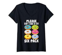 Womens Please Don't Stare At My Six Pack V-Neck T-Shirt