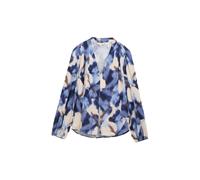 Womens Pleated 3/4 Sleeve V-Neck Blouse Tom Tailor Bleu 34
