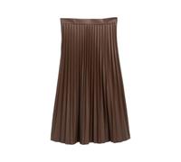 Women's Pleated Leather-Look Skirt Tom Tailor Marron 46