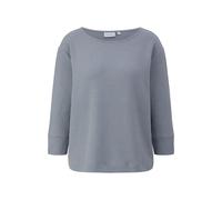 Women's Pleated Round Neck Soft Modal Jersey Top COMMA Bleu 46