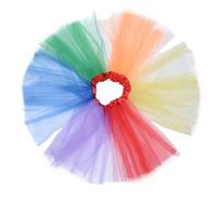 Women's Pleated Skirt - Winter Skirt Tulle Tutu Skirt for Ballet Patchwork Rainbow Short Dance Strapless Casual