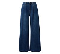 Women's Pleated Washed Five Pocket Wide Leg Jeans COMMA Bleu 38