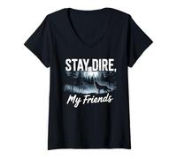 Womens Pleistocene Dire Wolves Lover Shirt for Natural Science Fans V-Neck T-Shirt