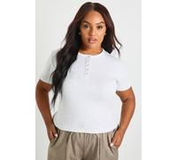 Womens Plus Button Down Contrast Binding Top - Grey - 22, Grey