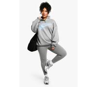 Womens Plus California Half Zip Sweat And Legging Set - Grey - 28, Grey