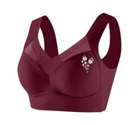 Womens Plus Size Bras Clearance Wireless Seamless Bra Breathable Non Wired Sport Bras Soft Comfort Everyday Bra Floral Printed Bralette Full Coverage Push Up Brassiere Sleep Yoga Daily Underwear