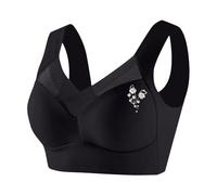 Womens Plus Size Bras Clearance Wireless Seamless Bra Breathable Non Wired Sport Bras Soft Comfort Everyday Bra Floral Printed Bralette Full Coverage Push Up Brassiere Sleep Yoga Daily Underwear