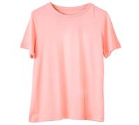 Womens Plus Size Crew Neck T-Shirt - Ladies Super Soft Comfortable 100% Cotton Short Sleeve Round Neck Plain Tshirt Smart Casual Oversized Tee Top - Pink, Size 26