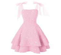 Women's Plus Size Evening Dress - Chic and Elegant Sleeveless Sequined Dress with Laces - Solid Colour Sexy Line Cocktail Dress Versatile for Carnival Prom Party