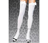 Womens Plus Size Fancy Dress White Stockings with Bows Leg Avenue