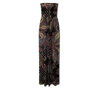 Womens Plus Size Floral Printed Sheeing Maxi Summer Wear Boobtube Dress Ladies Loungewear Comfy Sleeveless Long Dress Casual Wear Bandeau Neck Beach Outfit (Paisley UK 12-14)