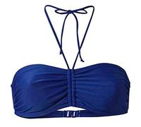 Women's Plus Size Hanging Neck Bikini Bra Swimming Costume - Cute Compact & Fashion Sexy Beach Bra Swimwear Top (Blue, XXL)