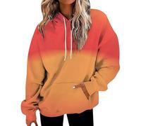 Womens Plus Size Hooded Sweatshirt Long Sleeve Sweatshirt Loose With Pockets Ladies Hoodies Pullover