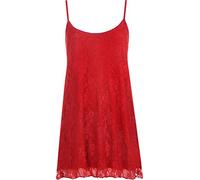 Womens Plus Size Lace Chiffon Sheer Lined Strappy Sleeveless Swing Vest - Black - 16-18