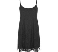 Womens Plus Size Lace Chiffon Sheer Lined Top Ladies Strappy Sleeveless Party Wear Swing Vest Top 12-30 Black