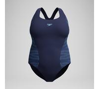 Speedo Women's Plus Placement Medalist One Piece Swimsuit, Navy Blue, 50
