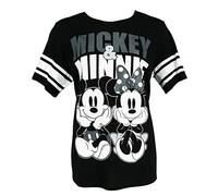 Women's Plus Size Mickey and Minnie Mouse Jersey Tee, 1X, Black