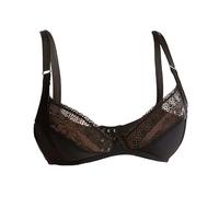 Women's Plus Size Non Wired Bras for Women Ladies T Shirt Bralettes with Bra Extender Seamless Bra Support Wireless Lace Bra Sexy Thin Bra Side Support Bra Minimizing Side Fat Womens (Black, 44/100)