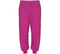 Womens Plus Size Plain Trousers Leggings Ladies New Stretch Fit Tapered Leg Harem Pants Cerise Size 20-22
