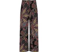 Womens Plus Size Printed Ladies Elasticated Flared Palazzo Long Trousers Pants (16-18, Fusion Paisley)