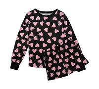 Women's Plus Size Pyjamas, Elegant Long Sleeve Valentine's Day Theme Pyjamas, Ideal for a Cozy and Comfortable Fall Everyday