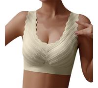 Women's Plus Size Seamless Comfortable Lace Top Sleepwear Bra Relax And Feel Good At Night Plus Sizes Available Without Underwire