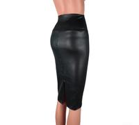 Women's Plus Size Wet Look Pencil Skirt High Waist Stretch Office Party | Women\'s Plus Size Wet Look Pencil Skirt High Waist Stretchy Office Club Party Fashion Solid Color for mini