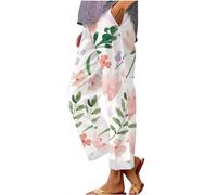 Womens Plus Size White Pants Suit Printed Palazzo Pants White Ankle Slacks Women Plus Size Grey Dress Pantalones Pescadores De Mujer School Trousers Ladies Loose Trousers 24 Pink
