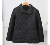 Women's Plus Size Winter Jacket With Warm Velvet Lining And Lapel Collar, Loose Fit Long Sleeve Solid Color Coat For Holiday Daily Wear, Black, Xxl(XXXXL Black)