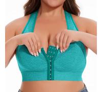 Women's Plus Size Wireless Bra Breathable Front Closure Everyday Wear Versatile All Seasons Comfort