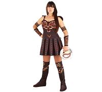 Women's Plus Size Xena Warrior Princess Fancy Dress Costume 3X Brown