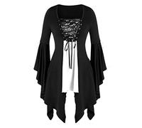 Womens Plus Sized Blouses Tunic Sleeve Plus Lace Gothic Blouse 2024 Women Tops Size Tee Sequined Long Up Plus Size Tops (XXXXXL) Silver