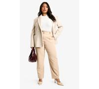 Womens Plus Slim Leg Tailored Trouser - Beige - 18, Beige