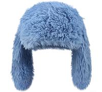 Women's Plush Bunny Ear Hat Warm Windproof Winter for beanie