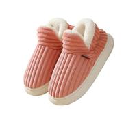 Women's Plush Cloud Slippers, Cozy Fleece-Lined House Shoes, Anti-Slip, Insulated, Thick-Soled Cotton-Lined Shoes, Unisex Winter Cozy Fashion Slippers Casual Home Shoes for Indoor/Outdoor (D 35/36)