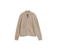 Women's Plush Feather Yarn Zip-Up Cardigan Tom Tailor Gris 3XL